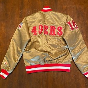 San Francisco 49ers Vintage Satin Starter Bomber Jacket